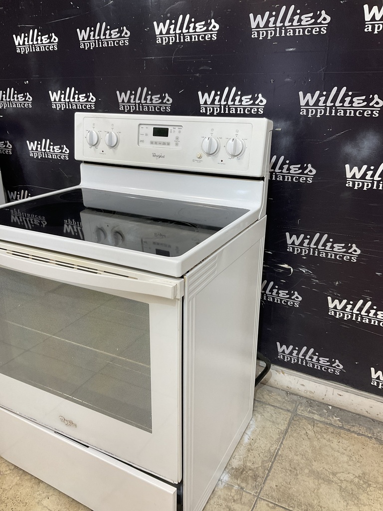 Whirlpool Used Electric Stove 220volts (40/50 AMP) 30inches {4 prong} (White) 