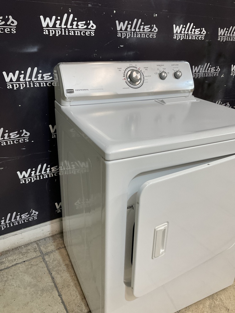 Maytag Used Electric Dryer 220volts (30 AMP) 29inches {4 prong} (white) 