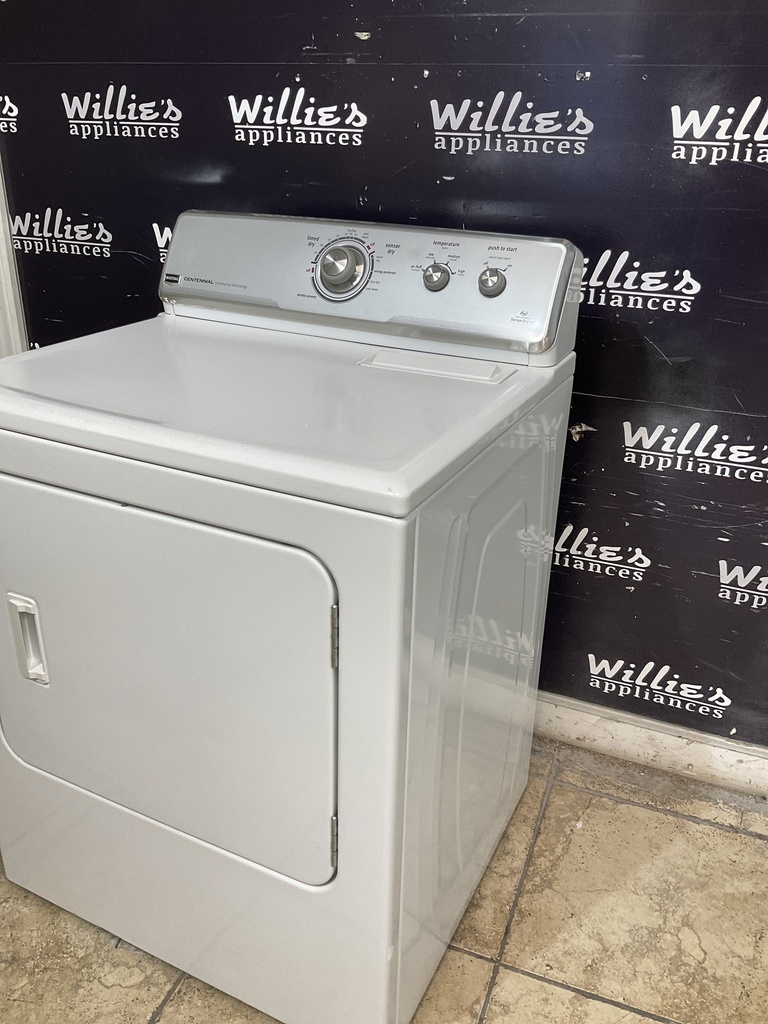 Maytag Used Electric Dryer 220volts (30 AMP) 29inches {4 prong} (white) 