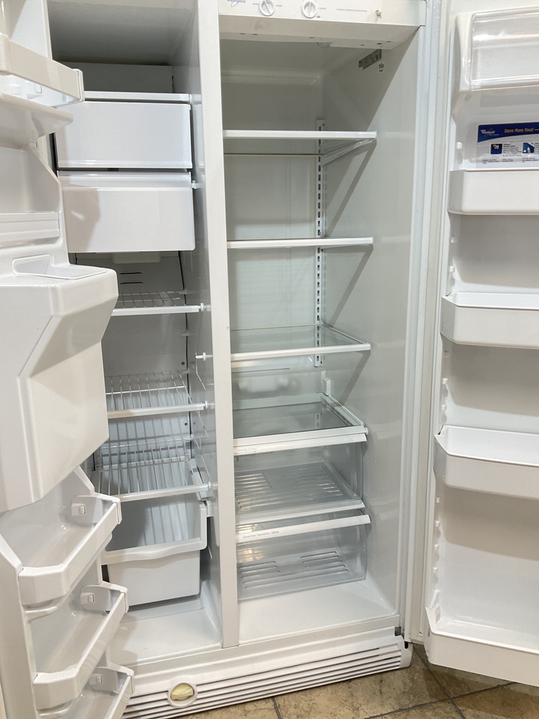 Whirlpool Used Refrigerator Side by Side 36x69 1/2” (White) 