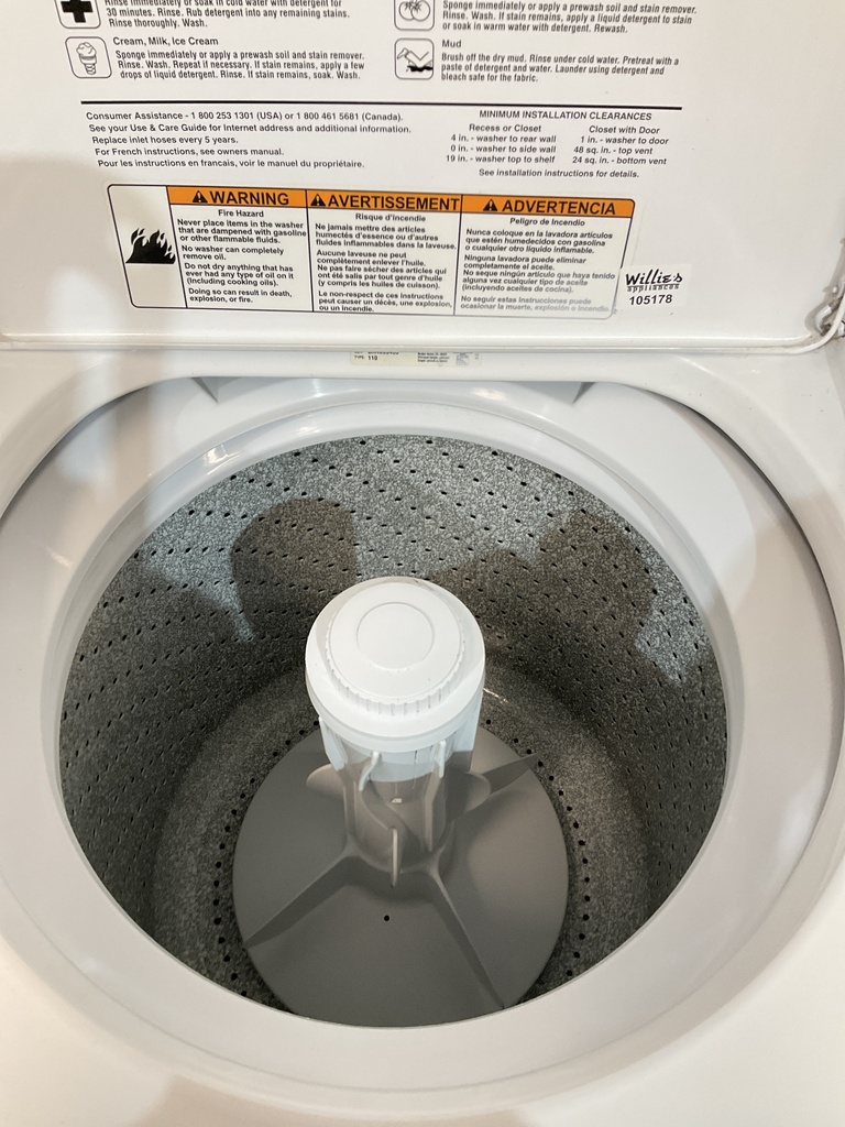 Whirlpool Used Washer Top-load 24inches (White) 
