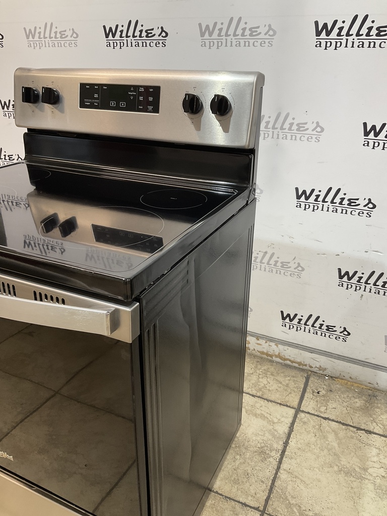 Whirlpool Used Electric Stove 220volts (40/50 AMP) 30inches {no cord} (Stainless Steel) 