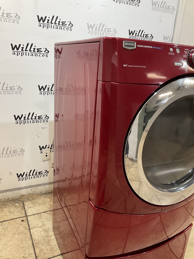 Maytag Used Electric Dryer 220volts (30 AMP) 27inches {3 prong} (red) 
