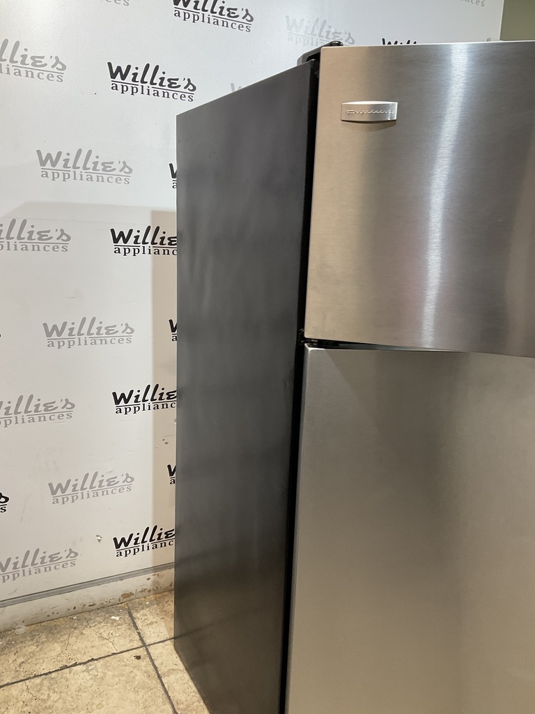 Frigidaire Used Refrigerator Top and Bottom 28 1/2” x 65” (Stainless Steel) 