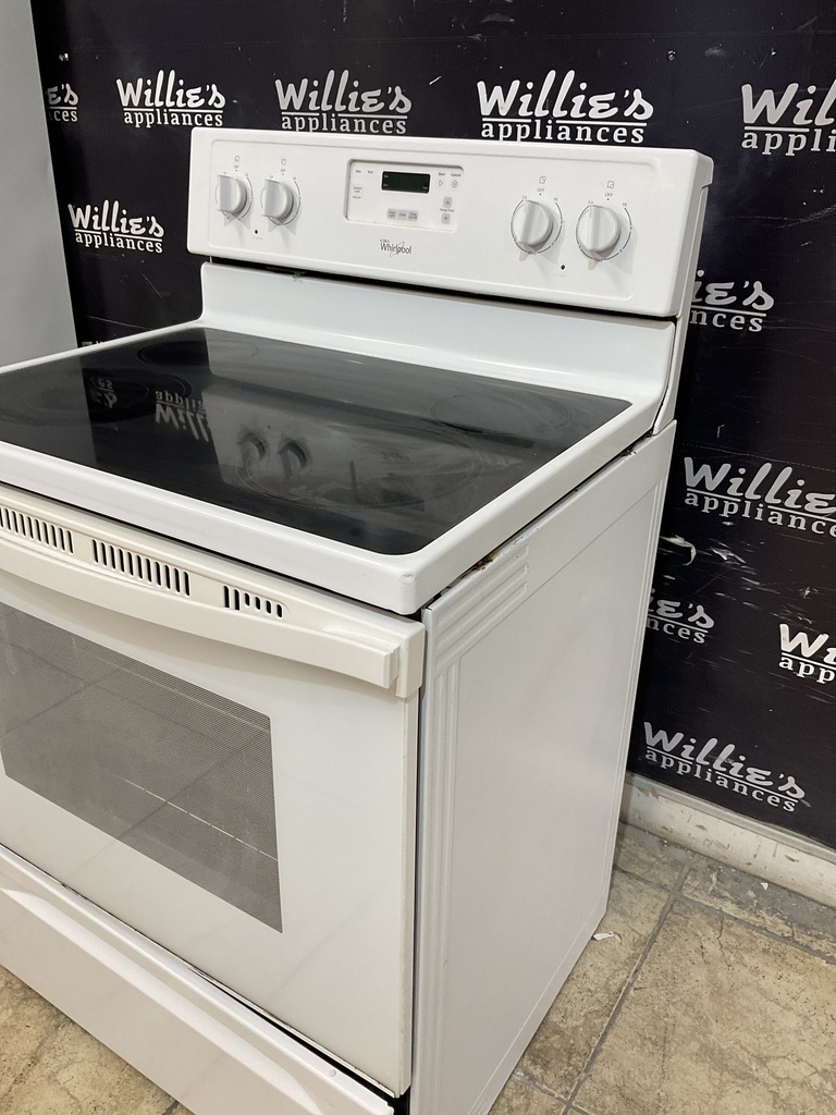 Whirlpool Used Electric Stove 220volts (40/50 AMP) 30inches {4 prong} (White) 