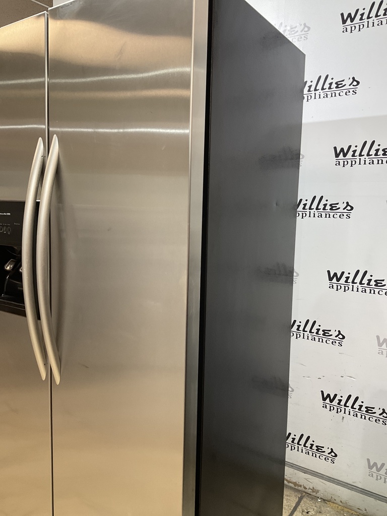 KitchenAid Used Refrigerator Side by Side Counter Depth 35 1/2” x 72” (stainless steel) 