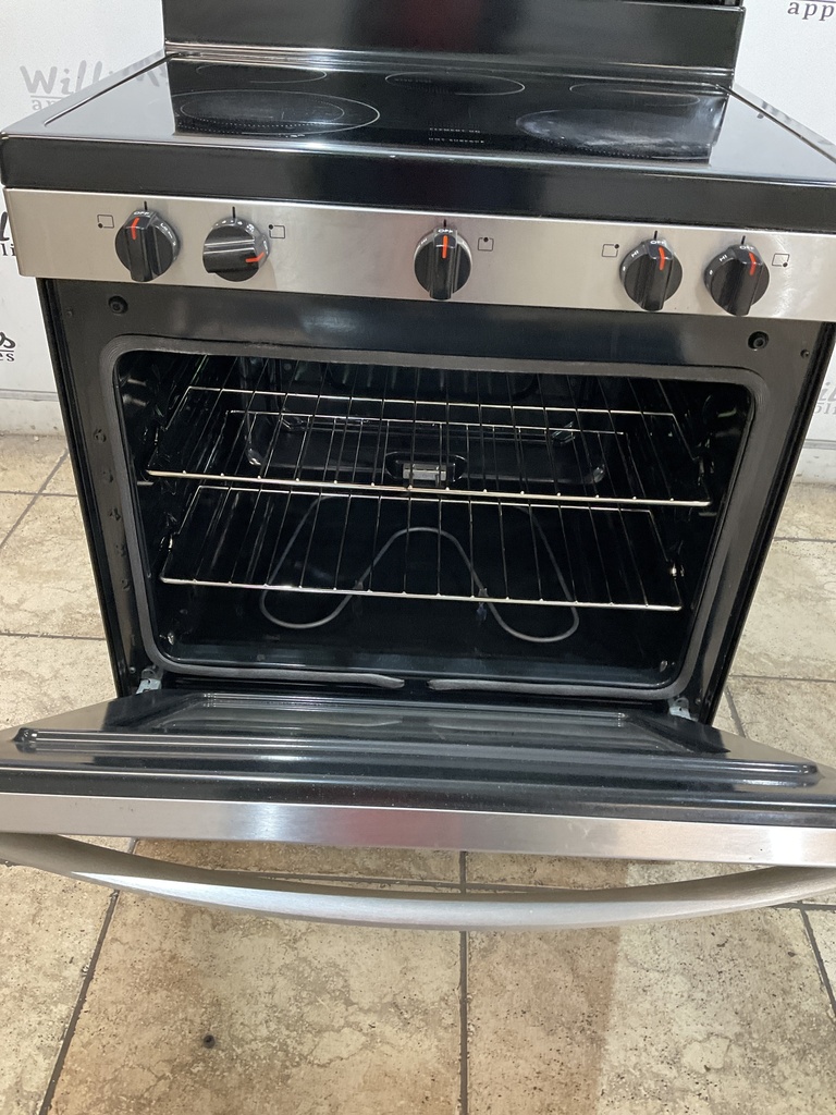 Frigidaire Used Electric Stove 220volts (40/50 AMP) 30inches {4 prong} (Stainless steel) 