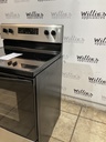 Whirlpool Used Electric Stove 220volts (40/50 AMP) 30inches {no cord} (Stainless Steel) 