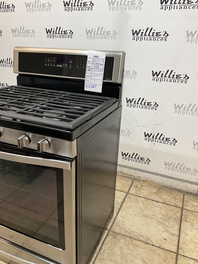 Whirlpool Used Gas Propane Stove 30inches (Stainless Steel) 