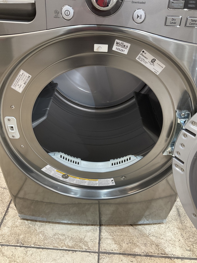 Lg Used Electric Dryer 220volts (30 AMP) 27inches {3 prong} (Grey) 