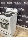 Avanti Used Electric Stove 220volts (40/50 AMP) 19 1/2” {3 prong} (White) 