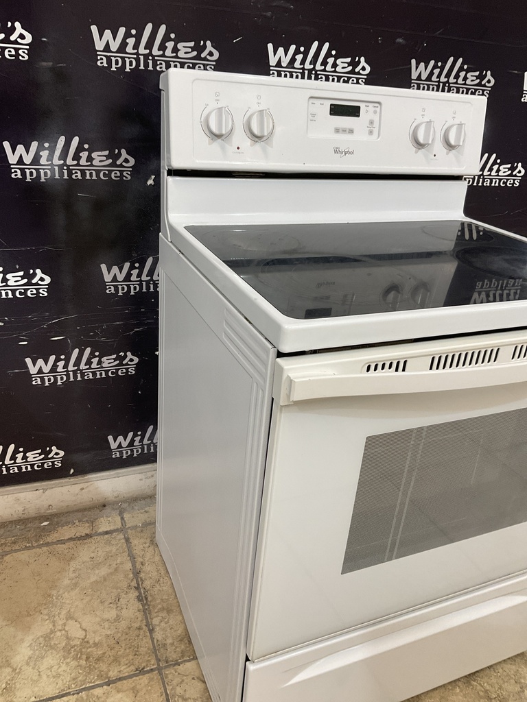 Whirlpool Used Electric Stove 220volts (40/50 AMP) 30inches {no cord} (White) 
