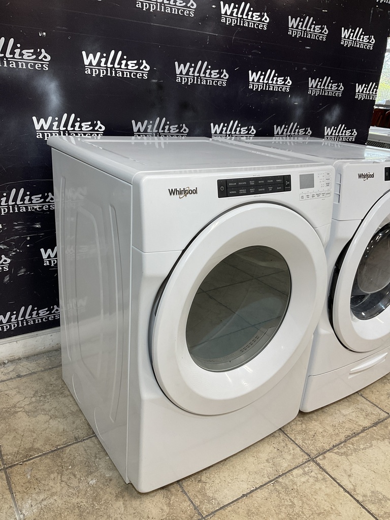 Whirlpool Used Electric Set Washer/Dryer Front-load 220volts (30 AMP) 27inches {4 prong} (White) 
