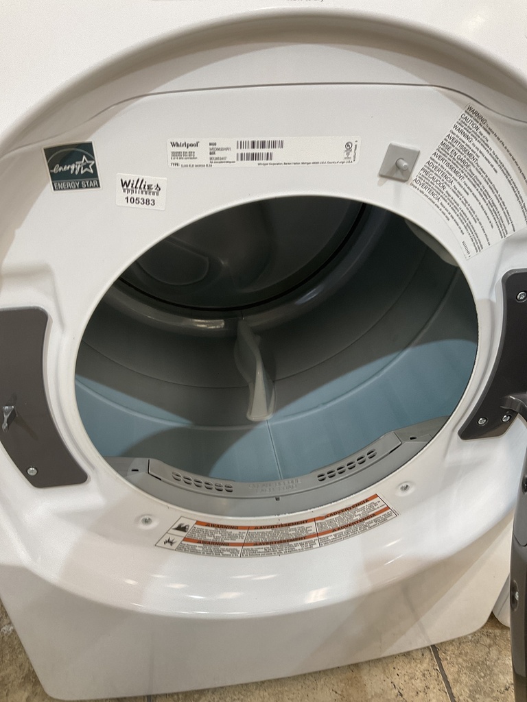 Whirlpool Used Electric Set Washer/Dryer Front-load 220volts (30 AMP) 27inches {4 prong} (White) 