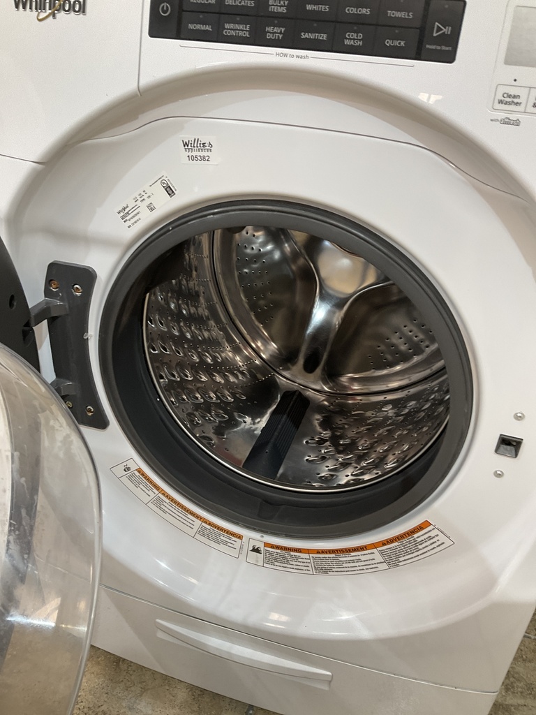 Whirlpool Used Electric Set Washer/Dryer Front-load 220volts (30 AMP) 27inches {4 prong} (White) 