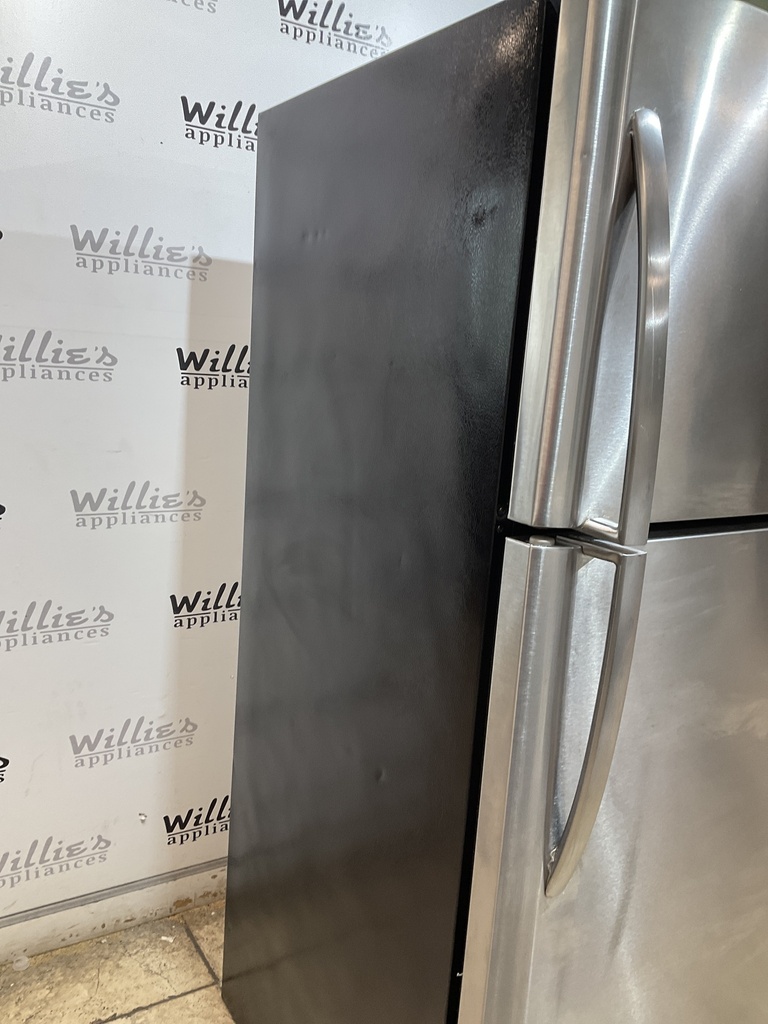 Frigidaire Used Refrigerator Top and Bottom 30x68 1/2” (Stainless Steel) 