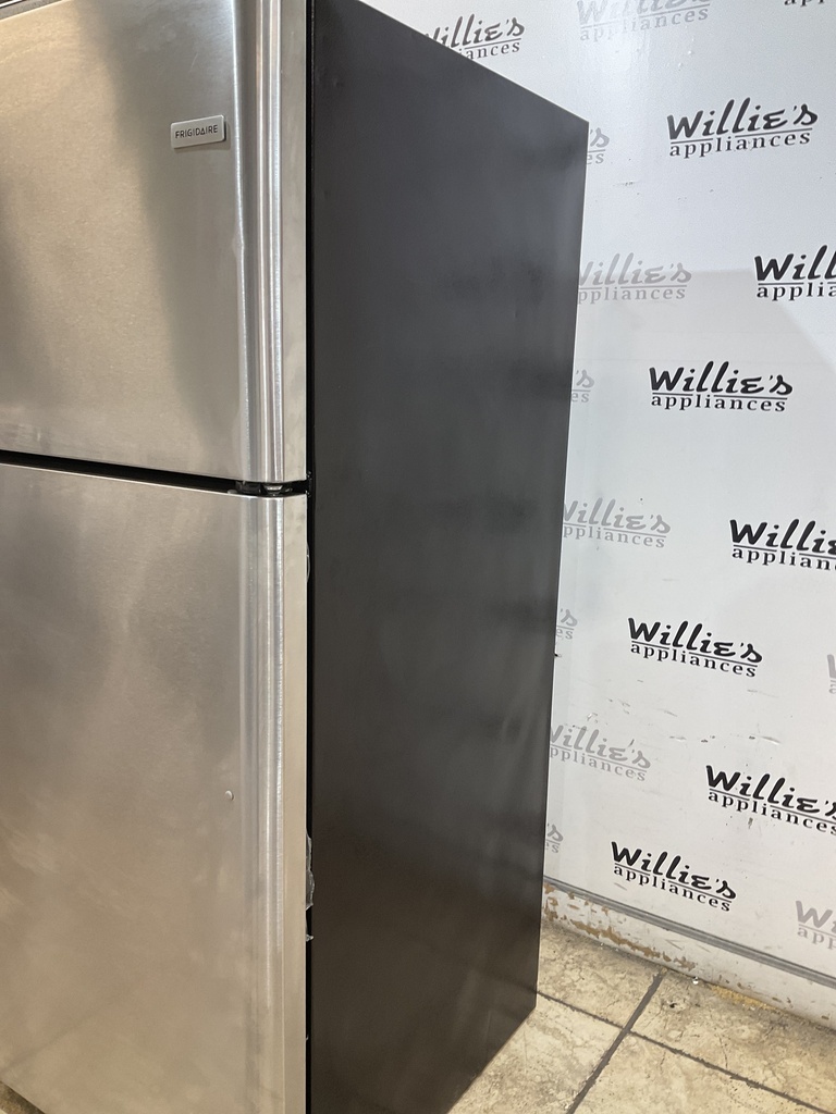 Frigidaire Used Refrigerator Top and Bottom 30x68 1/2” (Stainless Steel) 