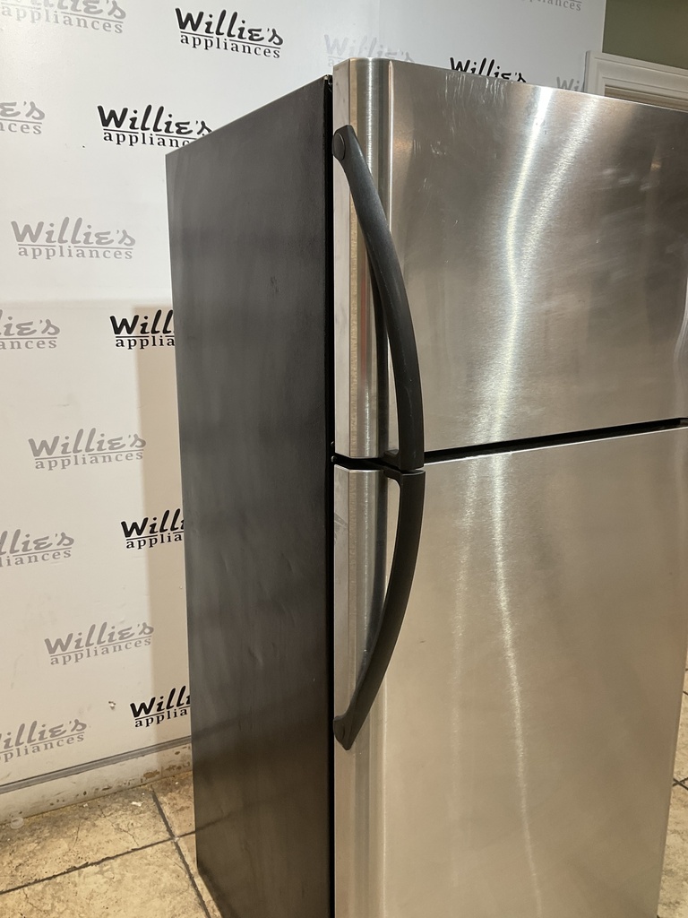 Frigidaire Used Refrigerator Top and Bottom 30x66 1/2” (stainless steel) 