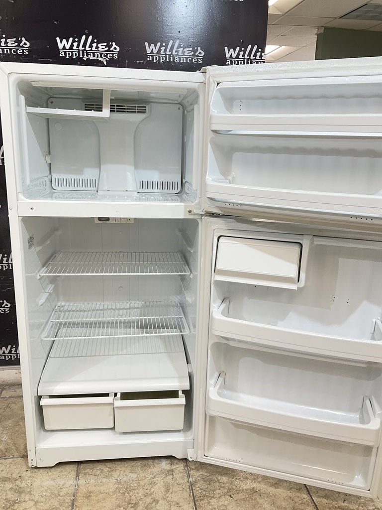 Hotpoint Used Refrigerator Top and Bottom 28x61 1/2” (white) 