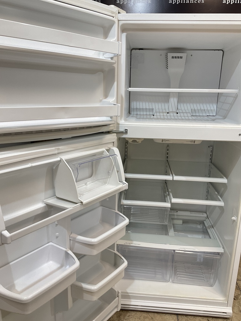 Whirlpool Used Refrigerator Top and Bottom 30x66 (White) 