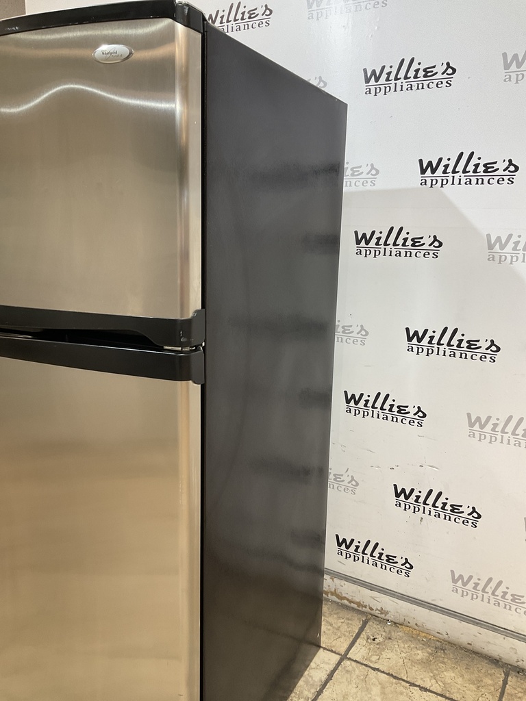 Whirlpool Used Refrigerator Top and Bottom 33 1/2” x 66” (Stainless Steel) 