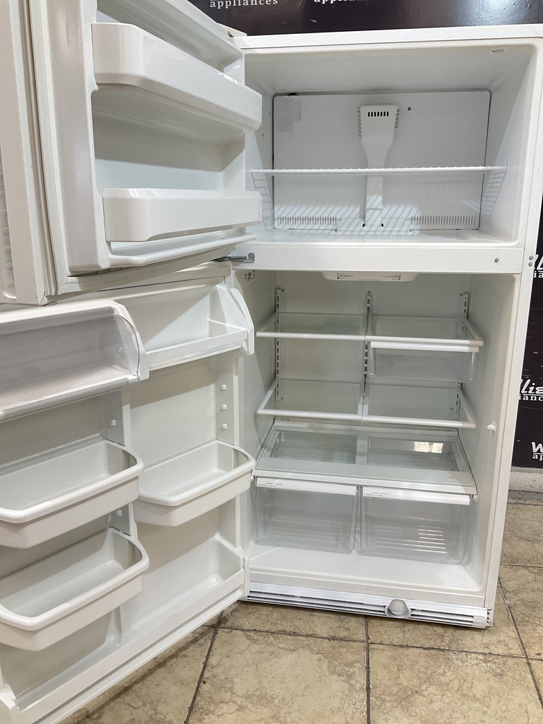Whirlpool Used Refrigerator Top and Bottom 33x66 (White) 
