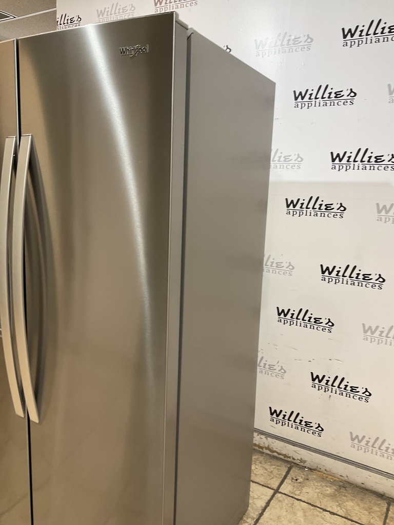 Whirlpool Used Refrigerator Side by Side Counter Depth 36x69 (Stainless Steel) 