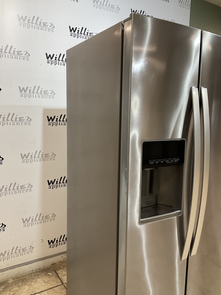 Whirlpool Used Refrigerator Side by Side Counter Depth 36x69 (Stainless Steel) 