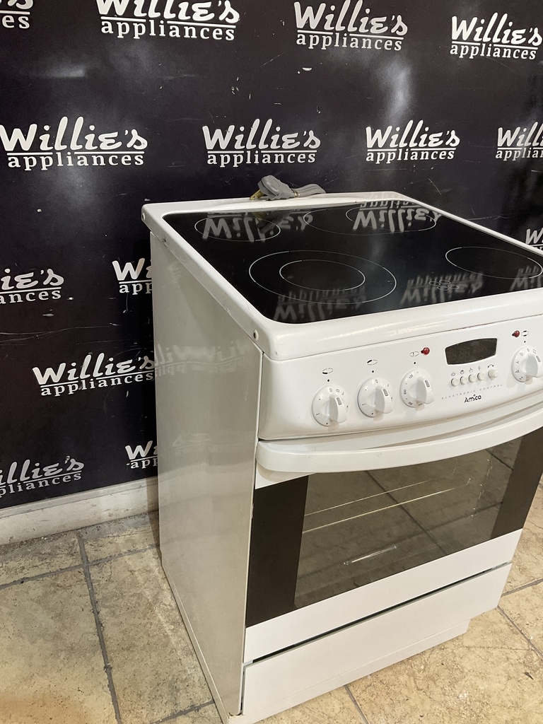 Amica Used Electric Stove 220volts (40/50 AMP) 24inches {3 prong} (White) 