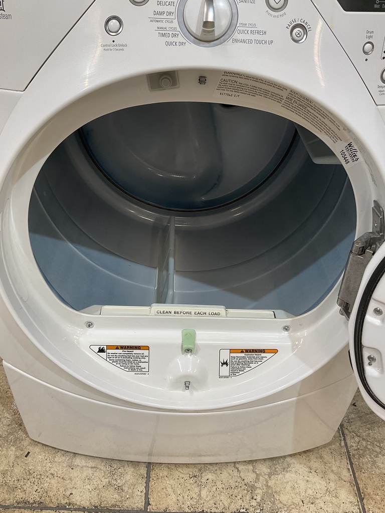 Whirlpool Used Electric Dryer 220volts (30 AMP) 27inches {3 prong} (white) 