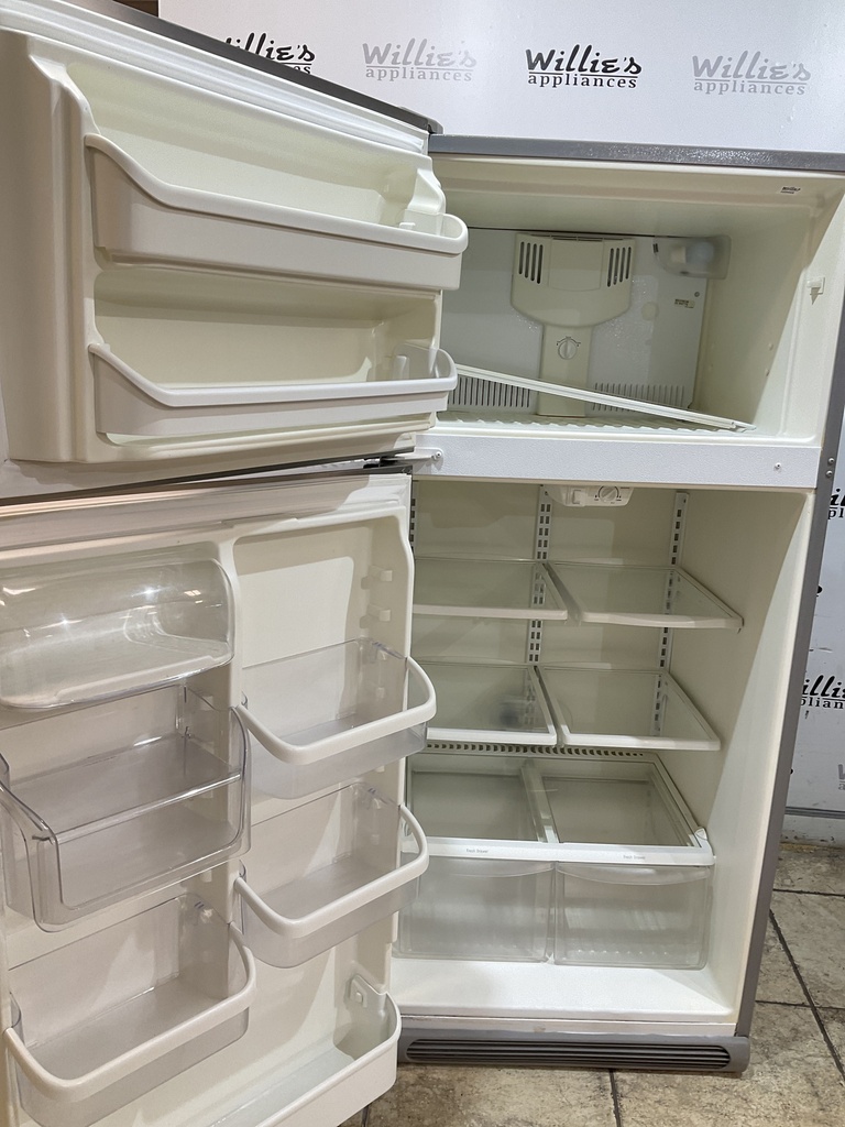 Frigidaire Used Refrigerator Top and Bottom 30x66 (Stainless Steel) 