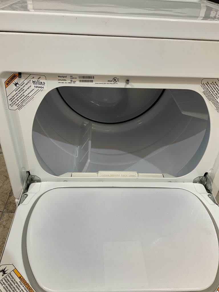 Whirlpool Used Electric Dryer 220volts (30 AMP) 27inches {3 prong} (White) 