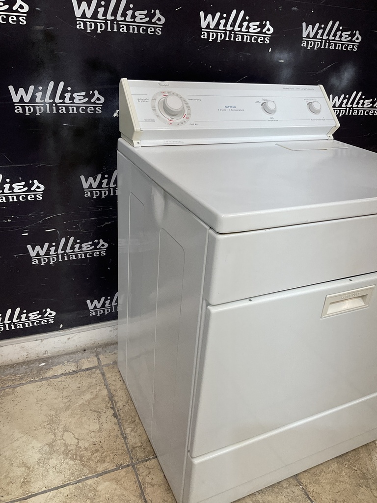 Whirlpool Used Electric Dryer 220volts (30 AMP) 29inches {3 prong} (White) 