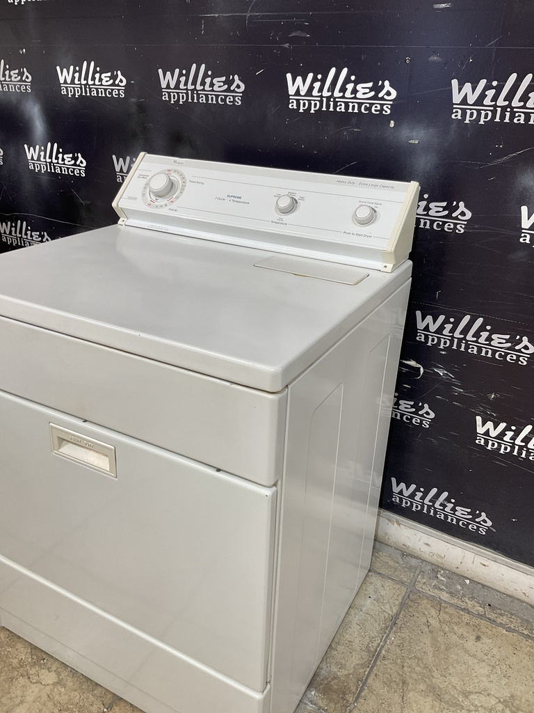 Whirlpool Used Electric Dryer 220volts (30 AMP) 29inches {3 prong} (White) 