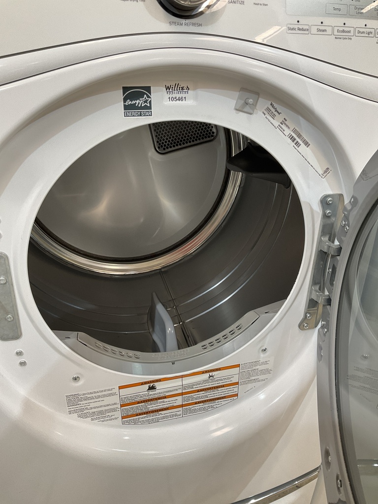 Whirlpool Used Electric Set Washer/Dryer Front-load 220volts (30 AMP) 27inches {3 prong} (White) 