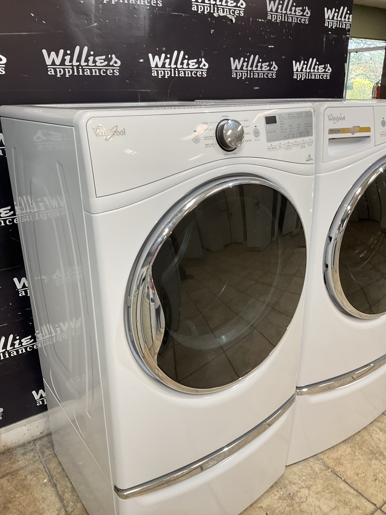 Whirlpool Used Electric Set Washer/Dryer Front-load 220volts (30 AMP) 27inches {3 prong} (White) 