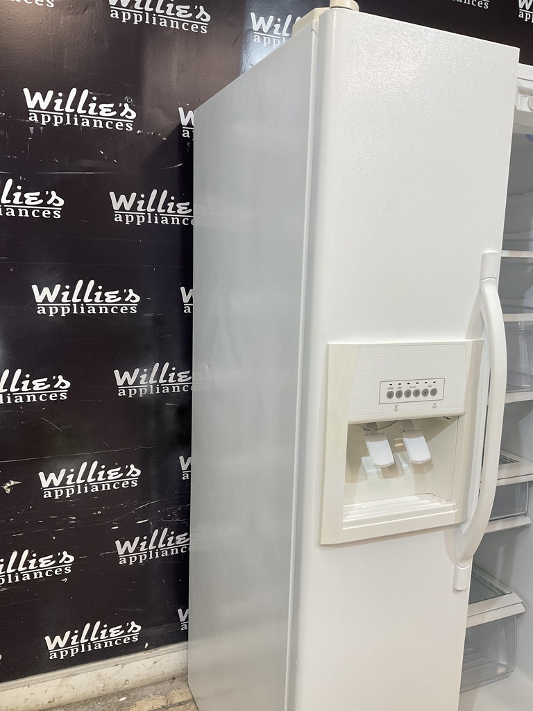 Whirlpool Used Refrigerator Side by Side 36x69 1/2” (White) 