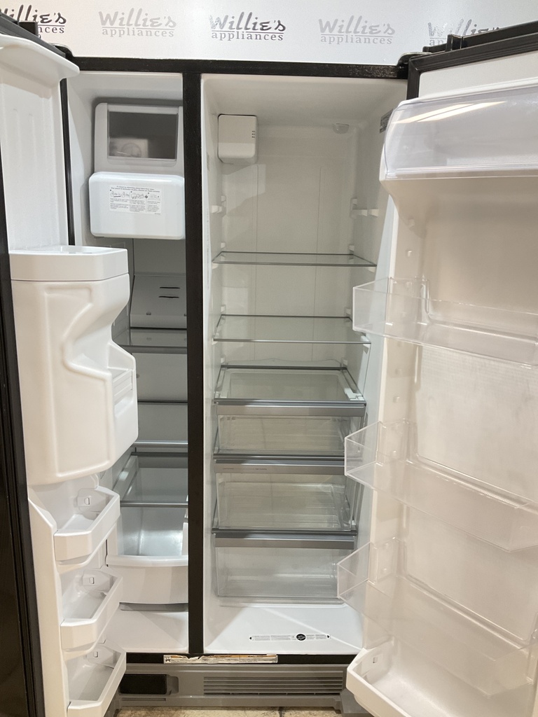 Whirlpool Used Refrigerator Side by Side 33x67 (black) 