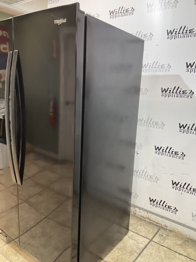 Whirlpool Used Refrigerator Side by Side 33x67 (black) 