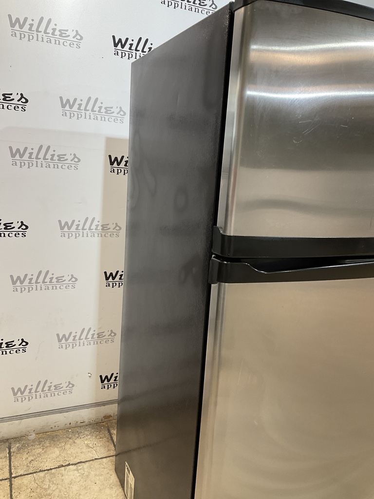 Whirlpool Used Refrigerator Top and Bottom 33 1/2” x 66 1/2” (Stainless Steel) 