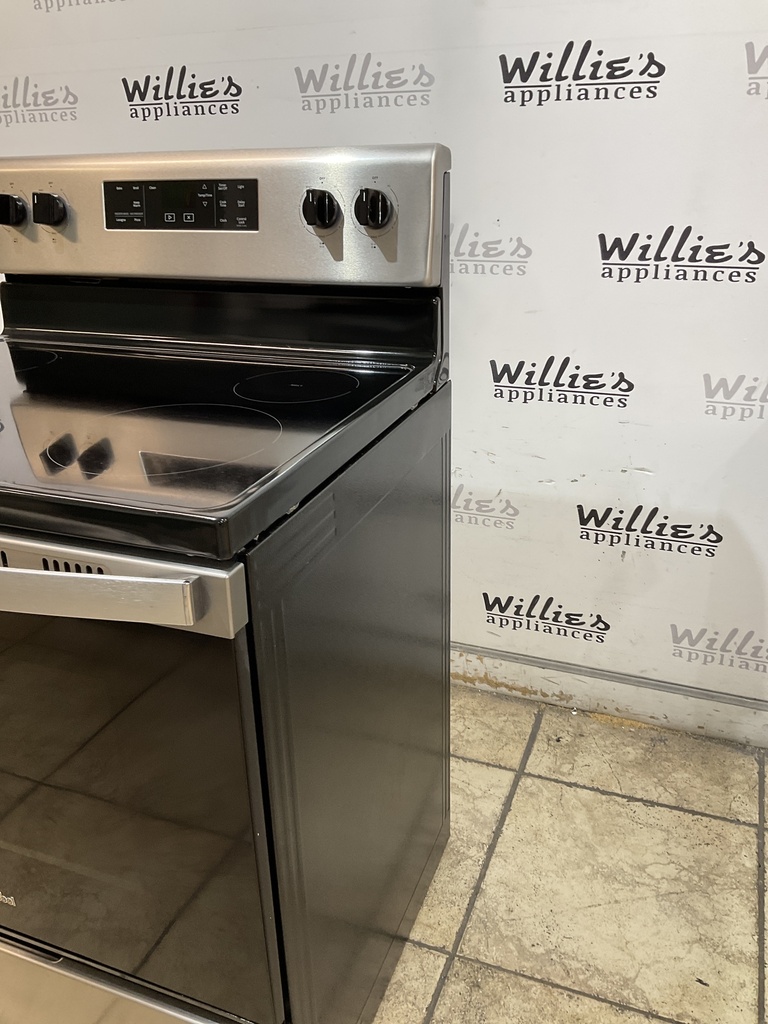 Whirlpool Used Electric Stove 220volts (40/50 AMP) 30inches {no cord} (Stainless Steel) 