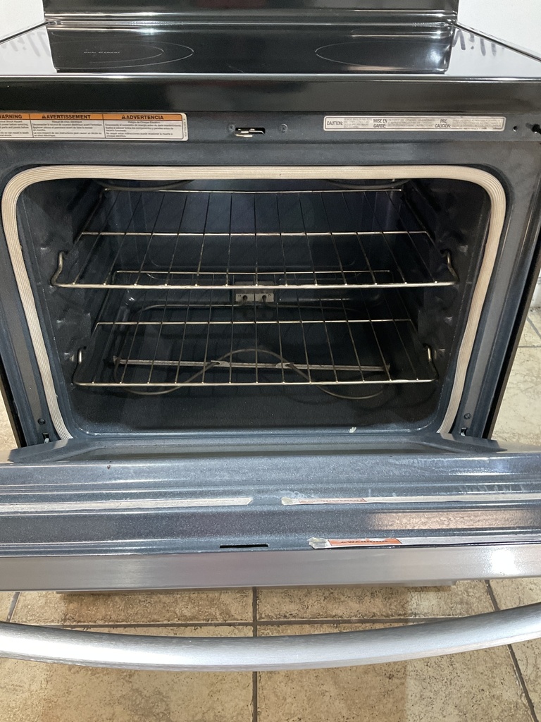 Whirlpool Used Electric Stove 220volts (40/50 AMP) 30inches {no cord} (Stainless Steel) 