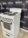 Avanti Used Electric Stove 220volts (40/50 AMP) 19 1/2” inches {no cord} (white) 