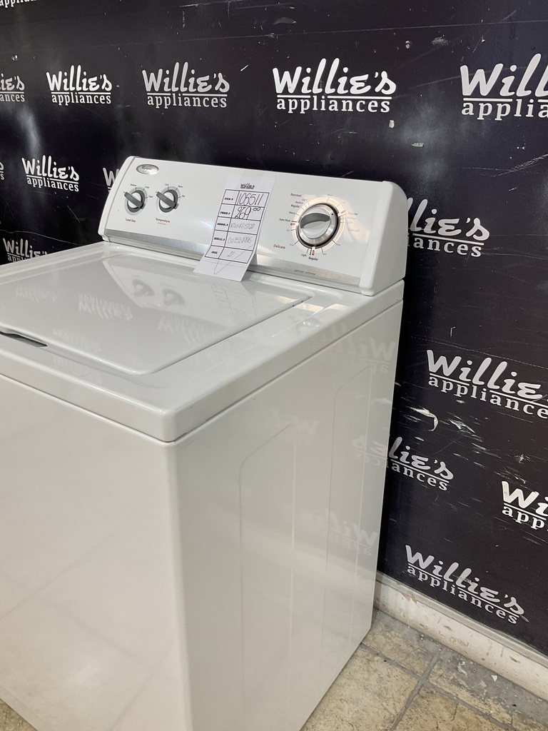 Whirlpool Used Washer Top and Dryer 27inches (White)
