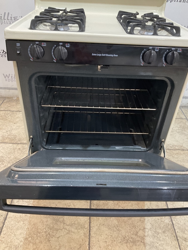 Ge Used Natural Gas Stove 30inches (bisque/black) 