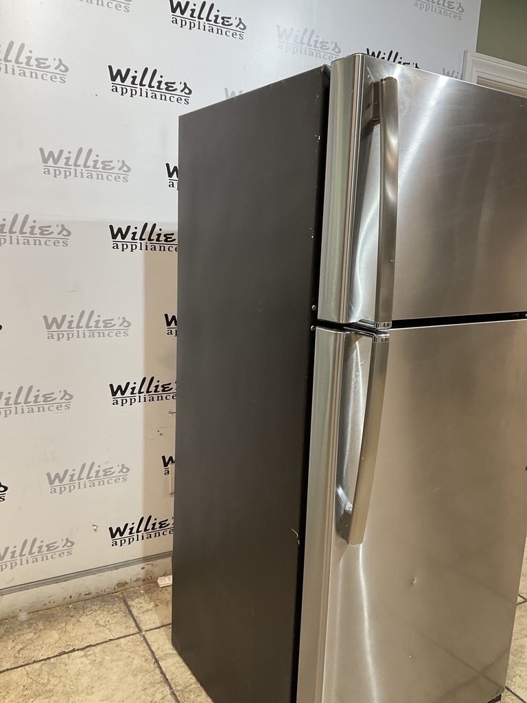 Ge Used Refrigerator Top and Bottom 28x64 (Stainless Steel) 