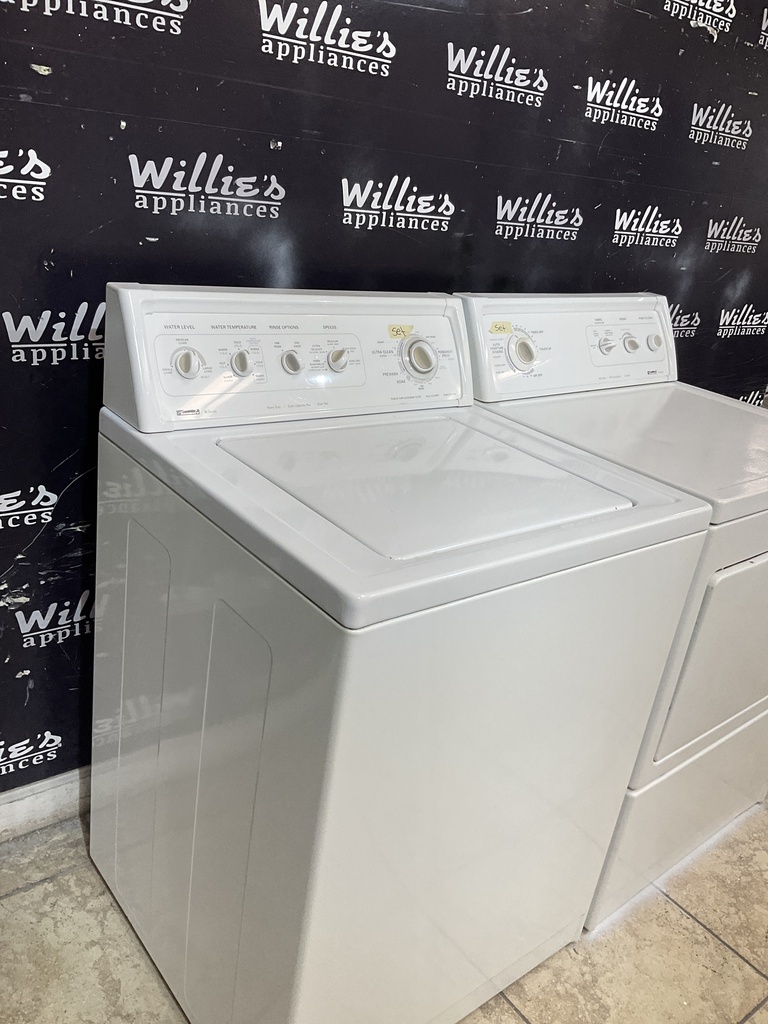 Kenmore Used Electric Set Washer/Dryer 220volts (30 AMP) 27inches {3 prong} (White) 
