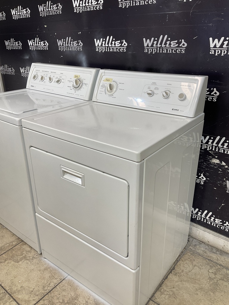 Kenmore Used Electric Set Washer/Dryer 220volts (30 AMP) 27inches {3 prong} (White) 