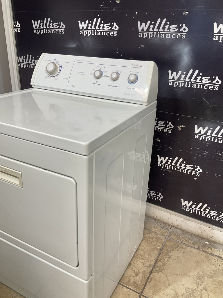 Whirlpool Used Electric Dryer 220volts (30 AMP) 27inches {4 prong} (White) 