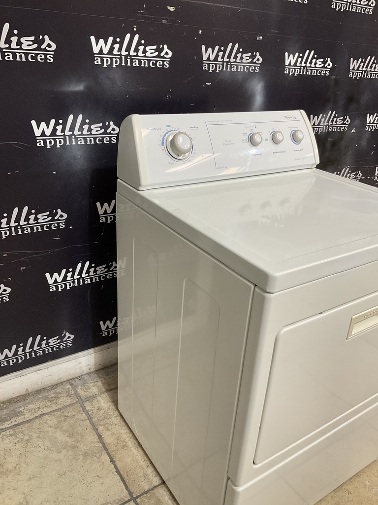 Whirlpool Used Electric Dryer 220volts (30 AMP) 27inches {4 prong} (White) 